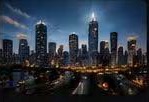 City skyline growth demonstration image